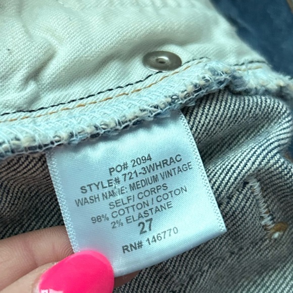 RE/DONE High Rise Ankle Crop Jeans in Medium Vintage Wash Sz 27 - Picture 10 of 10